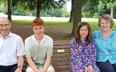 Eine feste Bank in Baden