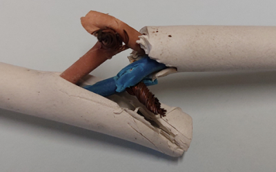 Kabel an der Barbarabrücke beschädigt