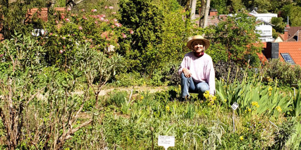 Dem Heilkräutergarten helfen