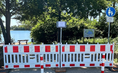 Waidsee-Rundweg vorsichtshalber gesperrt