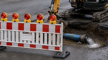 Weinheimer Straße wegen Rohrbruch gesperrt