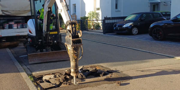 Straßenarbeiten in der Fichtestraße